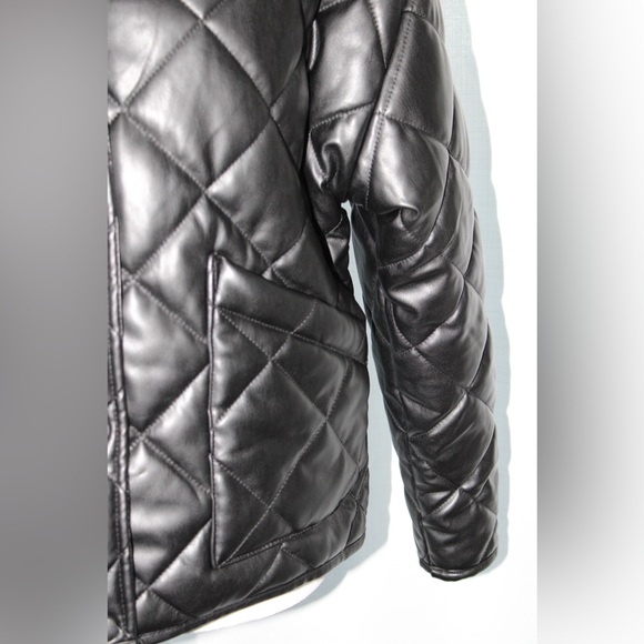 NWT Z Supply Heritage Black Faux Leather Quilted Jacket - Size Small - Picture 6 of 8